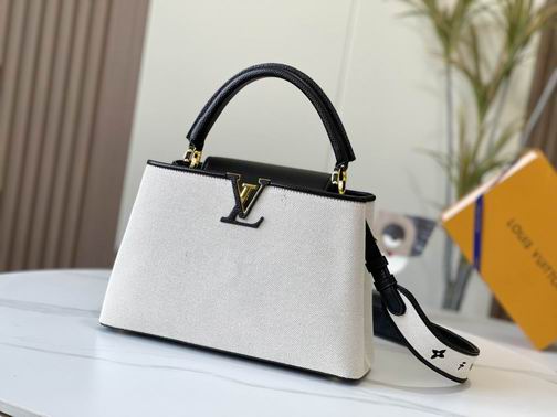 Capucines M59969麻布配黑 31.5x20x11cm cs