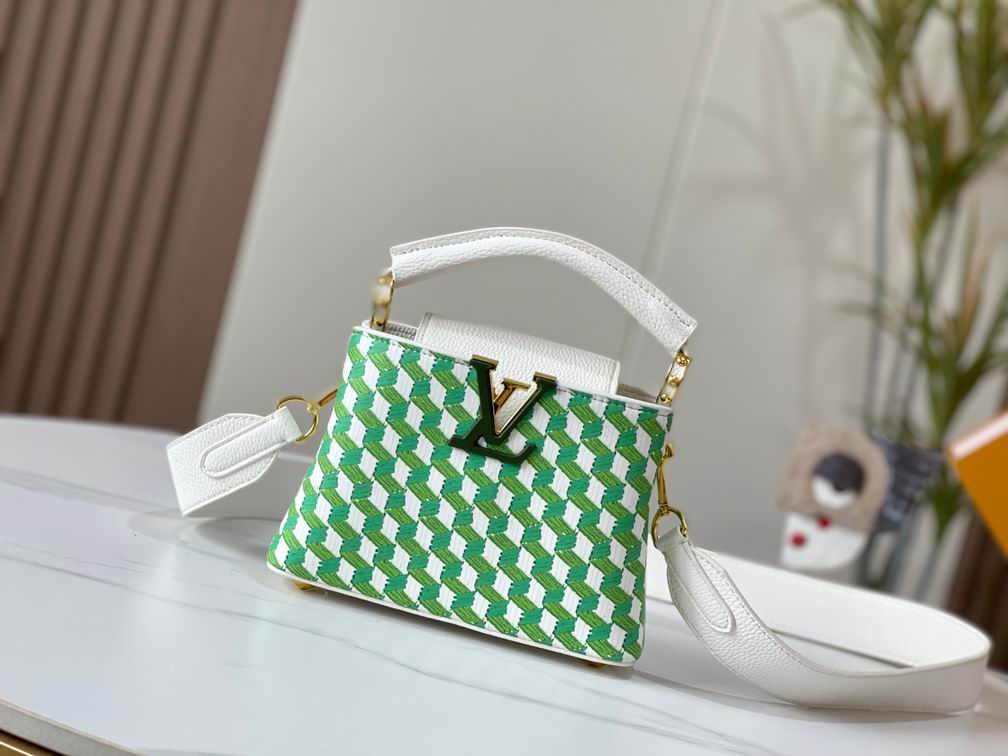 Capucines M59879白色编织 21x14x8cm cs