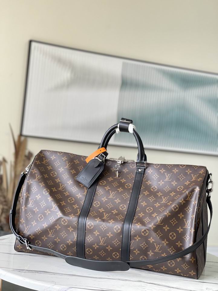 Keepall M41414老花黄 黑皮 55x31x26cm gf