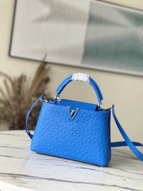 Capucines M95393绿 蓝色鸵鸟27x21x10cm gf