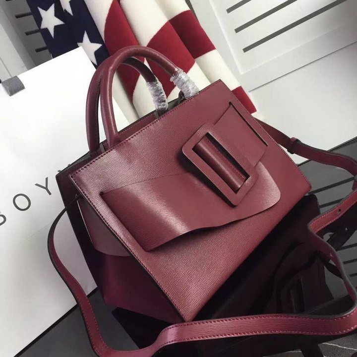 6652中号原版皮酒红色