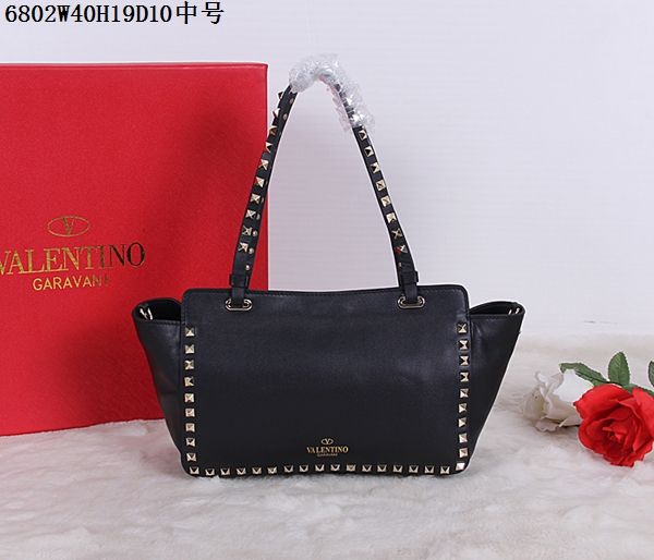 6802VALENTIN华伦天奴黑色中号原版皮